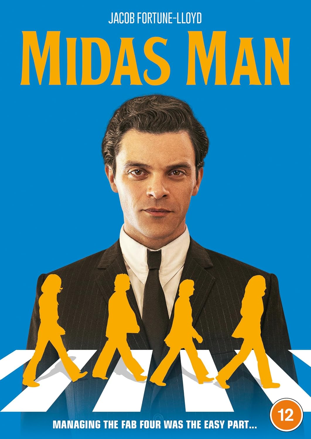 DVD cover for "Midas Man" featuring Jacob Fortune-Lloyd and golden figures.