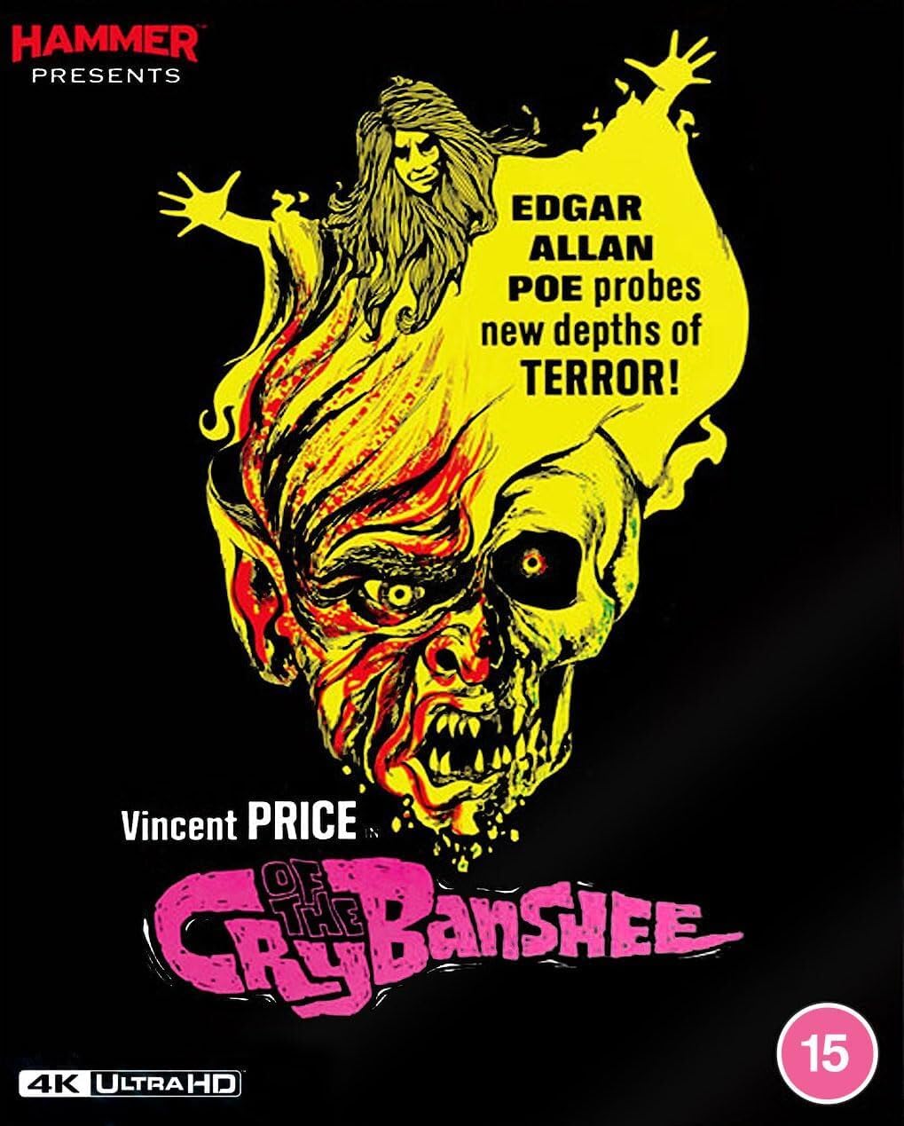 Horror movie poster featuring a screaming undead face and ghostly figure.