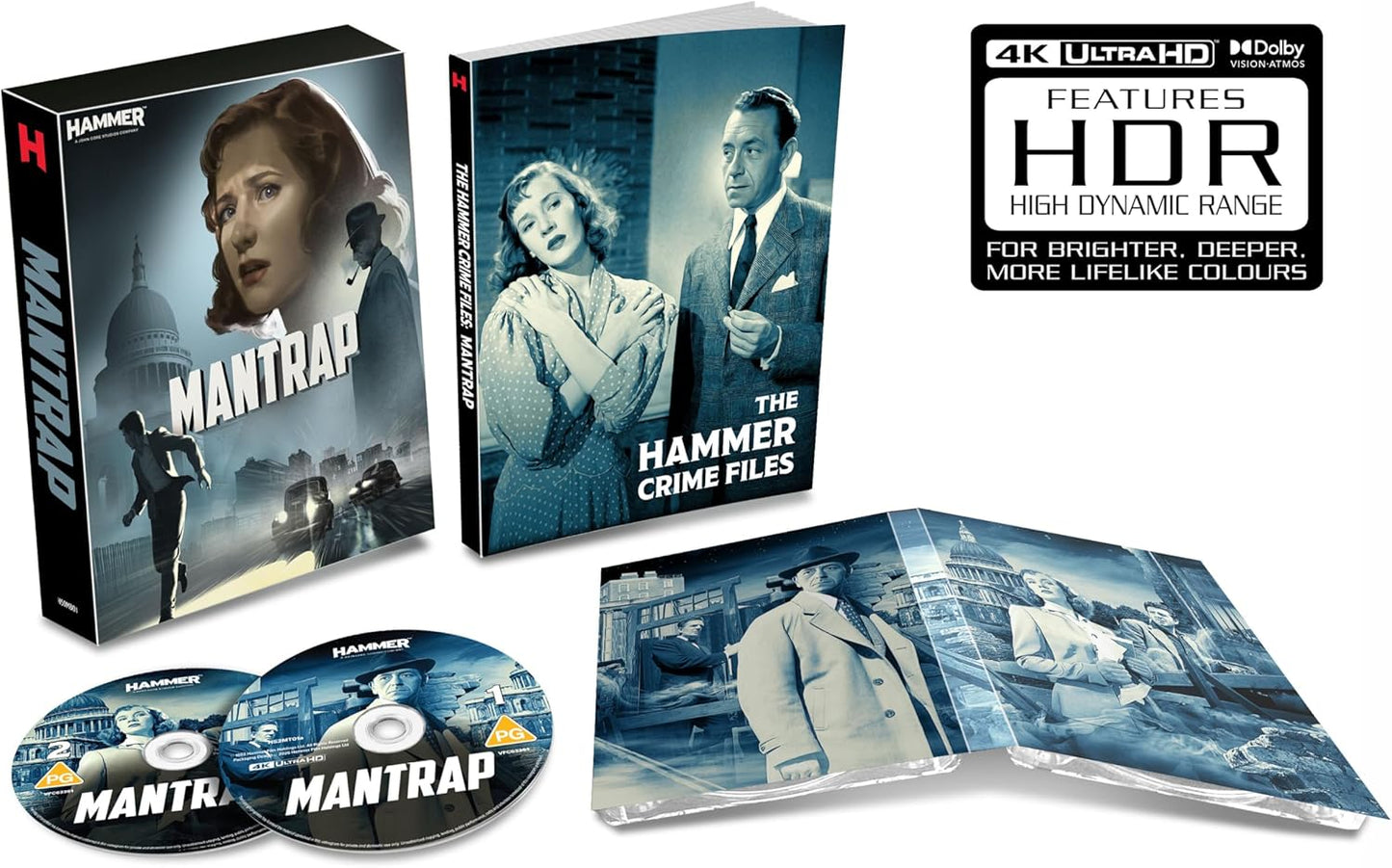 Mantrap" 4K Blu-ray collectors edition packaging with film noir imagery.