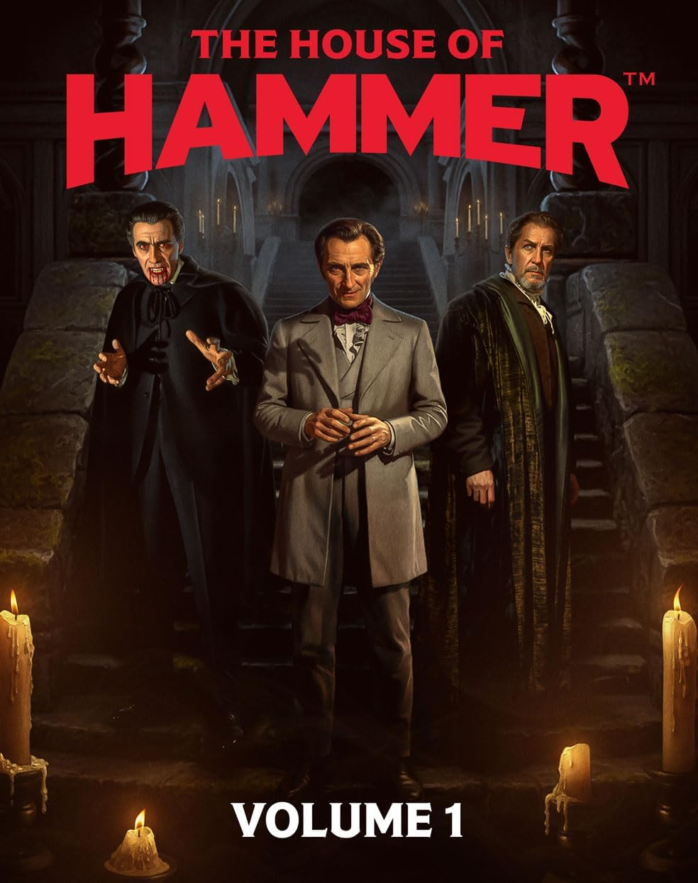 House of Hammer" Blu-ray cover featuring three classic horror film actors.