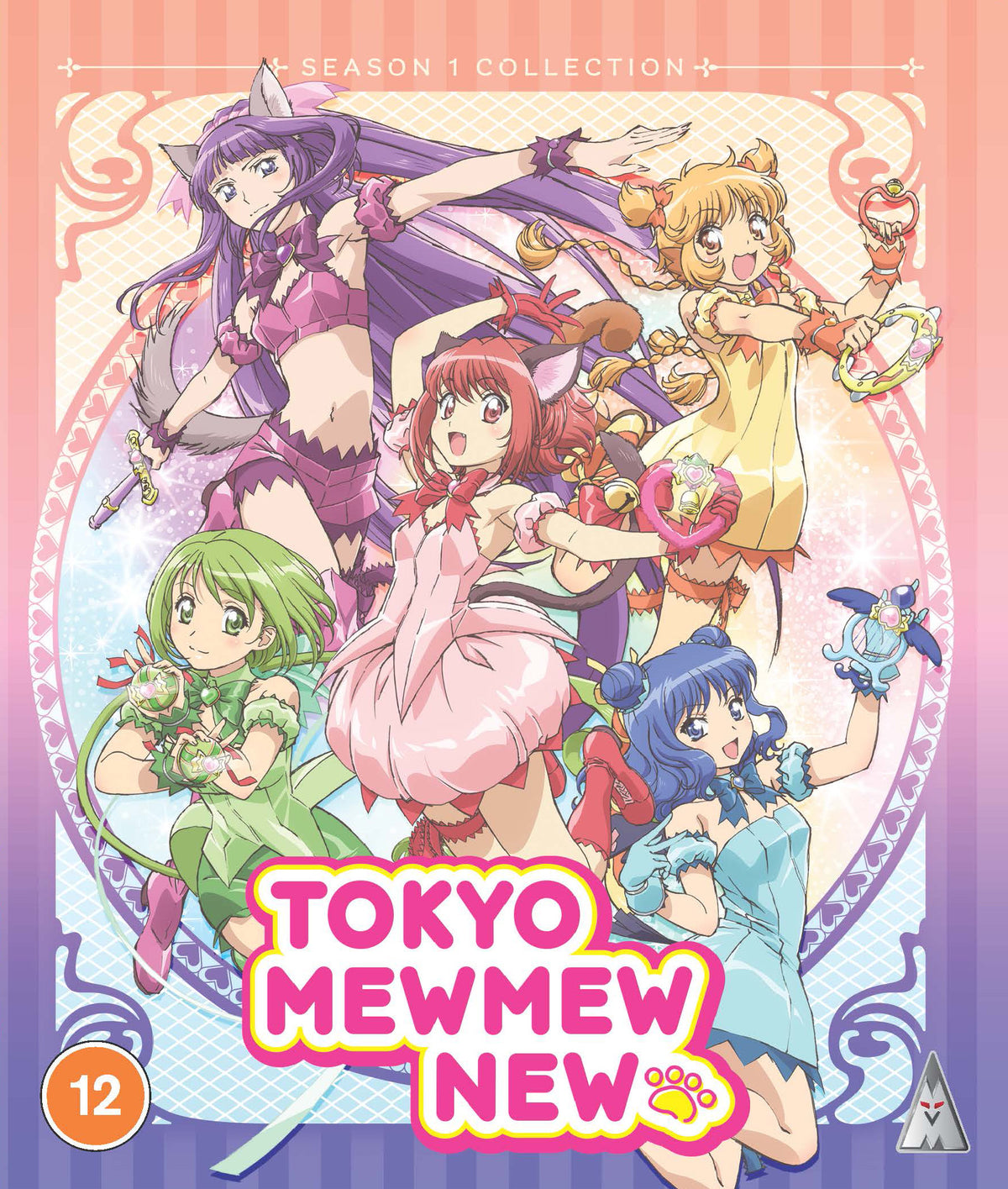 “Tokyo Mew Mew New” Season 1 Blu-ray cover featuring five anime girls.