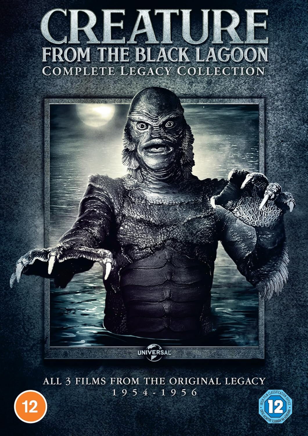DVD cover featuring the Creature from the Black Lagoon emerging from dark water.