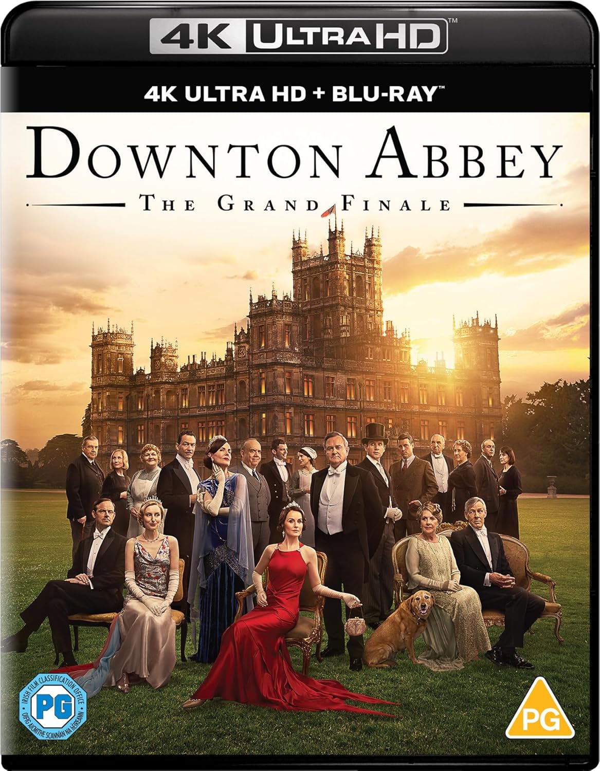 Downton Abbey: The Grand Finale" 4K UHD & Blu-ray cover with cast and estate.