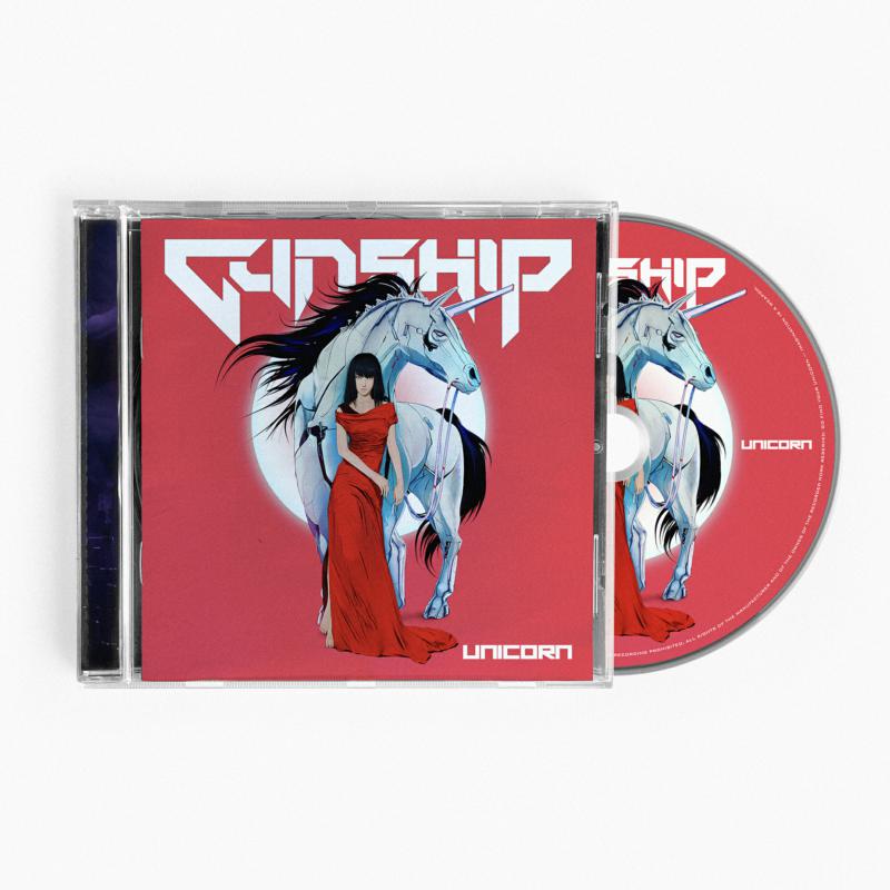 CD case and disc featuring a woman with a white horse on red.