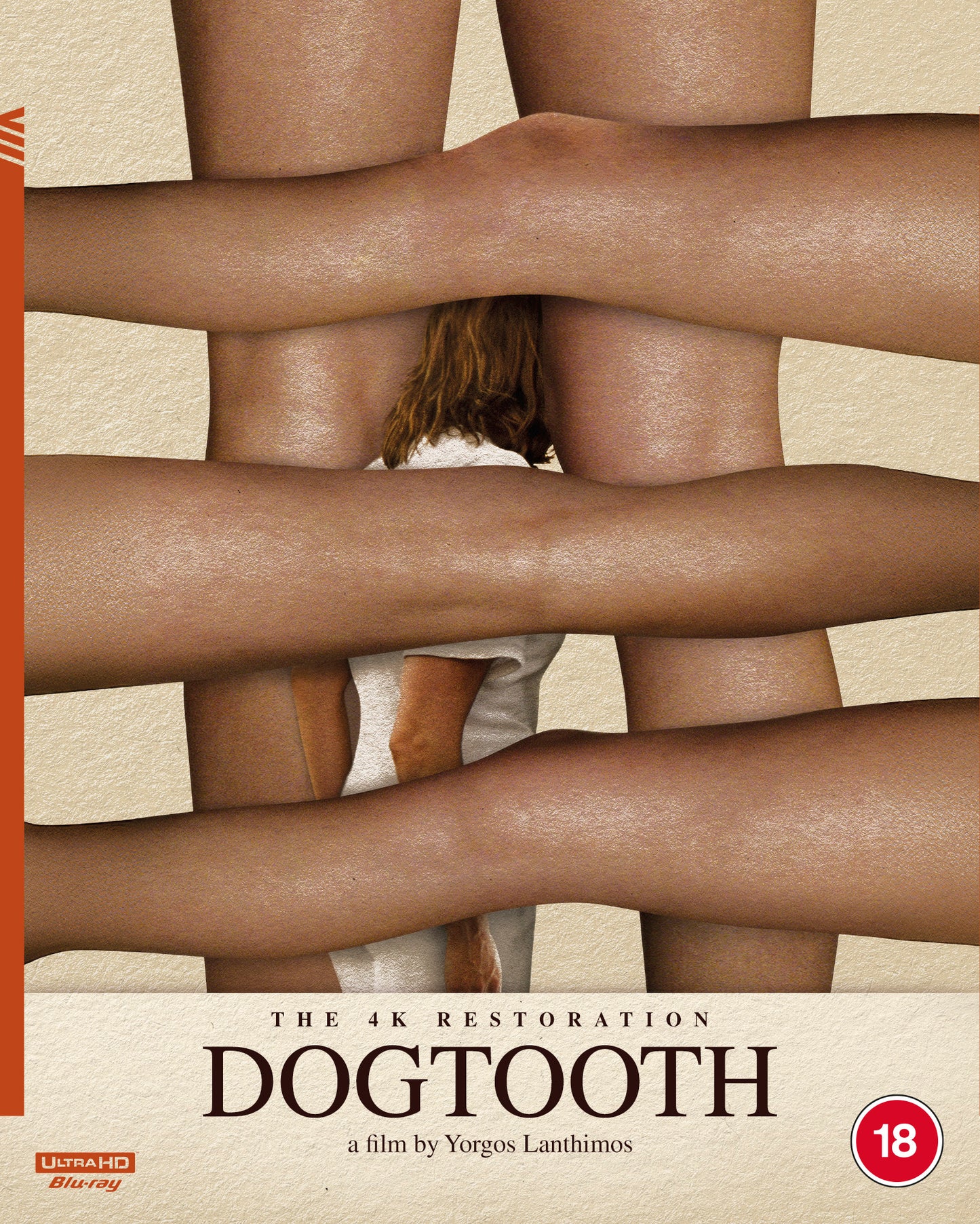 Dogtooth" UHD Blu-ray cover with a blurred image of a young person.
