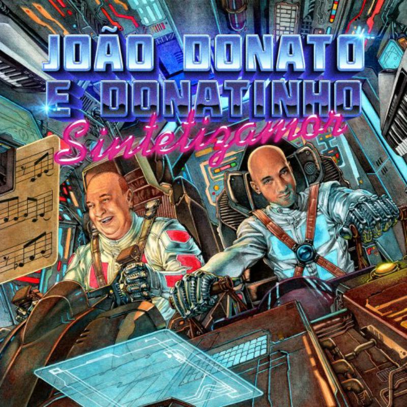 Album cover for "Sintetizamor" by João Donato E Donatinho, featuring two figures.