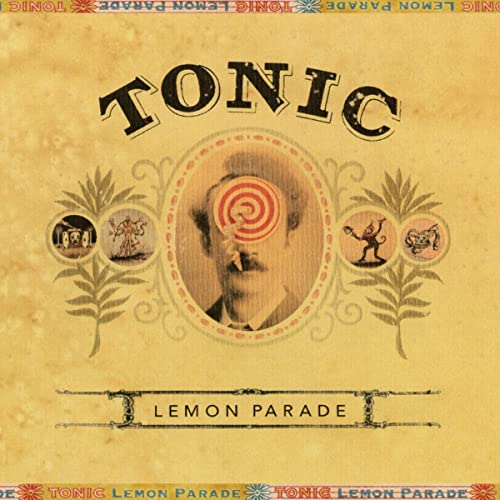 Album cover for Tonic's Lemon Parade featuring a man with a spiral over his eye.