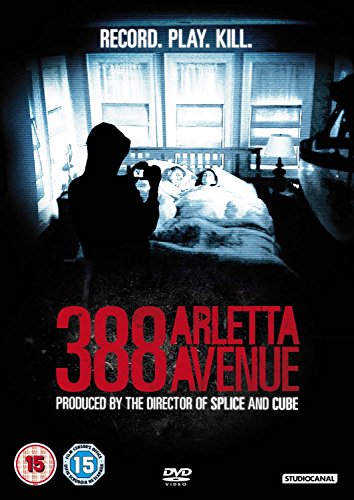 DVD cover for horror film "388 Arletta Avenue" with a shadowy figure.