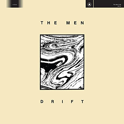 Album cover for “Drift” by The Men, featuring abstract black and white swirls.