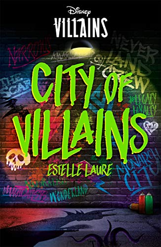 Disney Villains book cover with green graffiti-style title and skull.