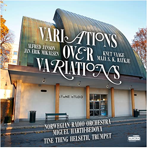 CD cover featuring a modern building with white text: "VARIATIONS OVER VARIATIONS".
