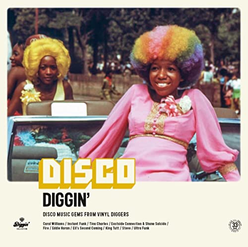 Vinyl album cover featuring two women with large afro hairstyles and a car.