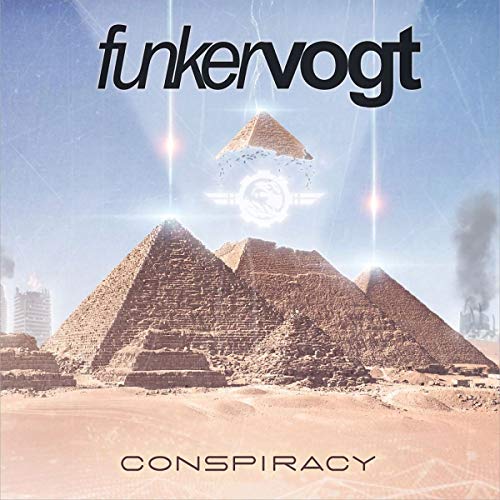 CD cover: Pyramids in a desert landscape with glowing lights.