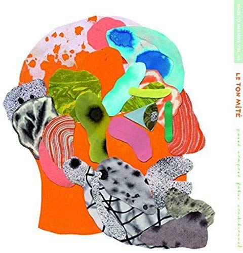 Vinyl album cover with a colorful, abstract collage of a human head.