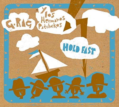 CD cover with illustrated ship, clouds, and figures at sea.