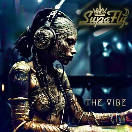 CD cover: woman with ornate gold headpiece and headphones.