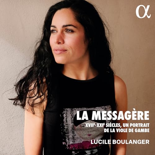 Portrait of Lucile Boulanger, a musician, with album title overlayed.