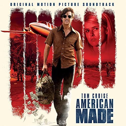 “American Made” soundtrack CD cover featuring Tom Cruise and a small plane.