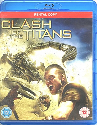 Clash of the Titans" DVD cover with a man facing a large monster.