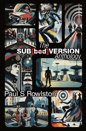 Book cover with collage of sci-fi and historical illustrations.