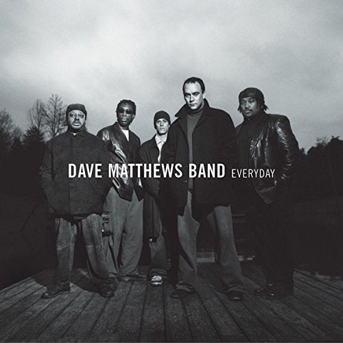 Black and white photo of Dave Matthews Band on album cover.