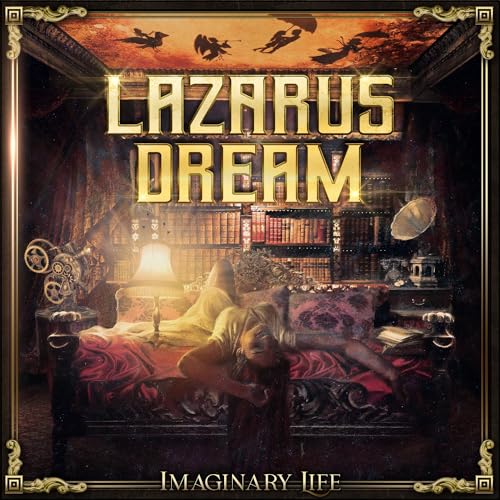 CD cover: a person in bed with figures flying in the sky.