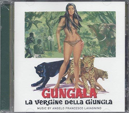 CD cover: woman with leopard, jungle background, and film title “Gungala”.