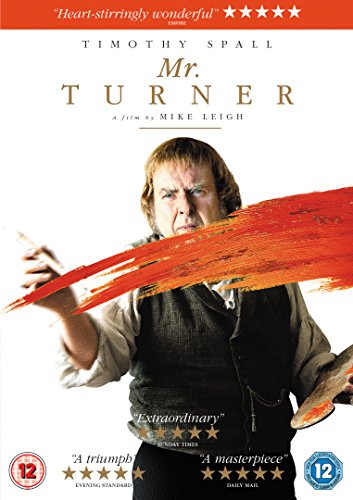 DVD cover featuring Timothy Spall as Mr. Turner with a large red paint stroke.