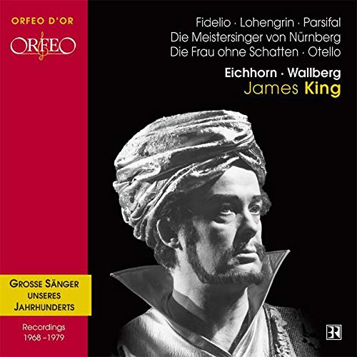 CD cover featuring a black and white portrait of opera singer James King.