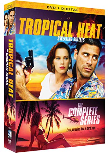 DVD cover for "Tropical Heat" featuring actors and tropical imagery.