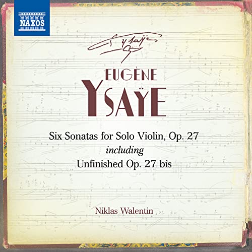 CD cover for Eugène Ysaye’s Six Sonatas for Solo Violin by Niklas Walentin.