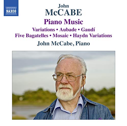 CD cover for John McCabe’s Piano Music featuring a portrait of the composer.