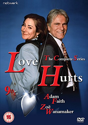 DVD cover for “Love Hurts” featuring Adam Faith and Zoe Wanamaker.