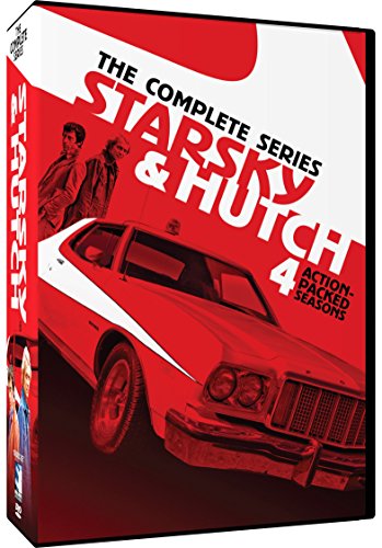 DVD cover for "Starsky & Hutch" featuring two men and a red car.