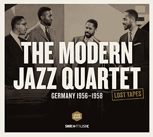 CD cover for The Modern Jazz Quartet, featuring four musicians in sepia tone.