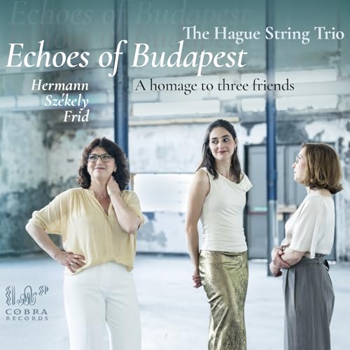 CD cover featuring three women and the text “The Hague String Trio.”