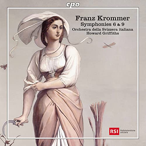 CD cover for Franz Krommer symphonies featuring a woman in historical dress.