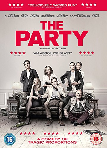 DVD cover for The Party featuring a cast of seven actors in a living room.