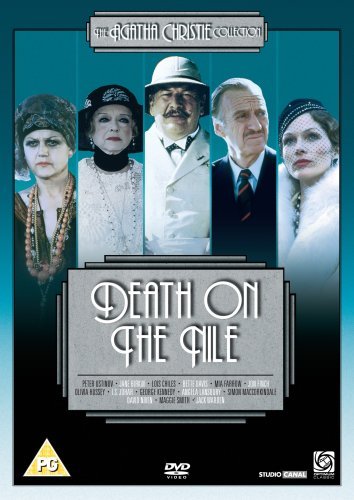 Death On The Nile" DVD cover featuring five actors in 1930s attire.