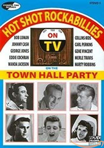 DVD cover for "Hot Shot Rockabillies On The Town Hall Party" featuring musicians.
