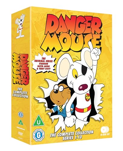 Danger Mouse DVD box set featuring Danger Mouse and Penfold on a yellow background.