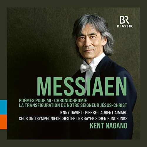 CD cover featuring portrait of Kent Nagano and text “Messiaen”.