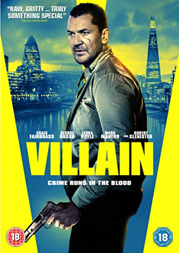 DVD cover for "Villain" featuring a man and London skyline.