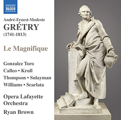 CD cover featuring a white marble statue of composer André-Ernest-Modeste Grétry.