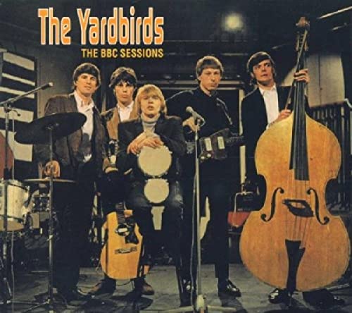 The Yardbirds band portrait with instruments, CD cover art.