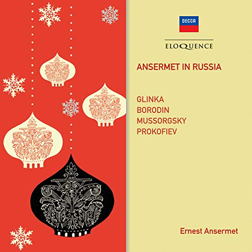 CD cover for "Ansermet In Russia" with ornate floral designs.