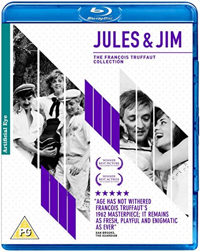 Blu-ray cover for “Jules & Jim” featuring three people in a vintage photo.
