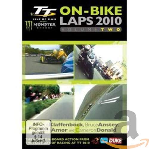 DVD cover for "Tt 2010 On-bike Laps Vol. 2" featuring motorcycle racing.