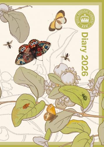 2026 diary cover with botanical illustrations of insects and plants.