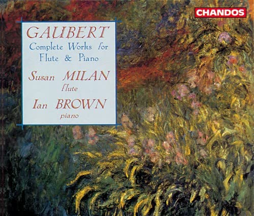 CD cover for Philippe Gaubert’s flute and piano works, floral painting.